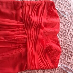 Vibrant Strapless Red Dress